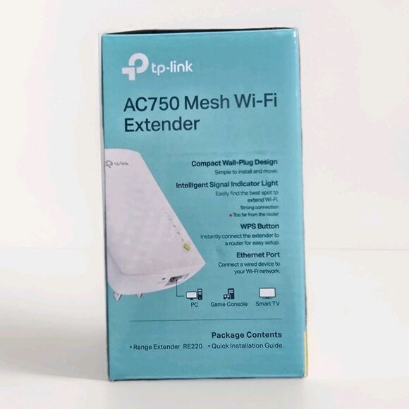 TP-Link AC750 Dual Band Mesh WiFi Range Extender RE220 - Picture 3 of 9